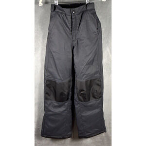 L.L. Bean Cold‎ Buster Snow Pants Youth Size 12 Black Padded Nylon 289101